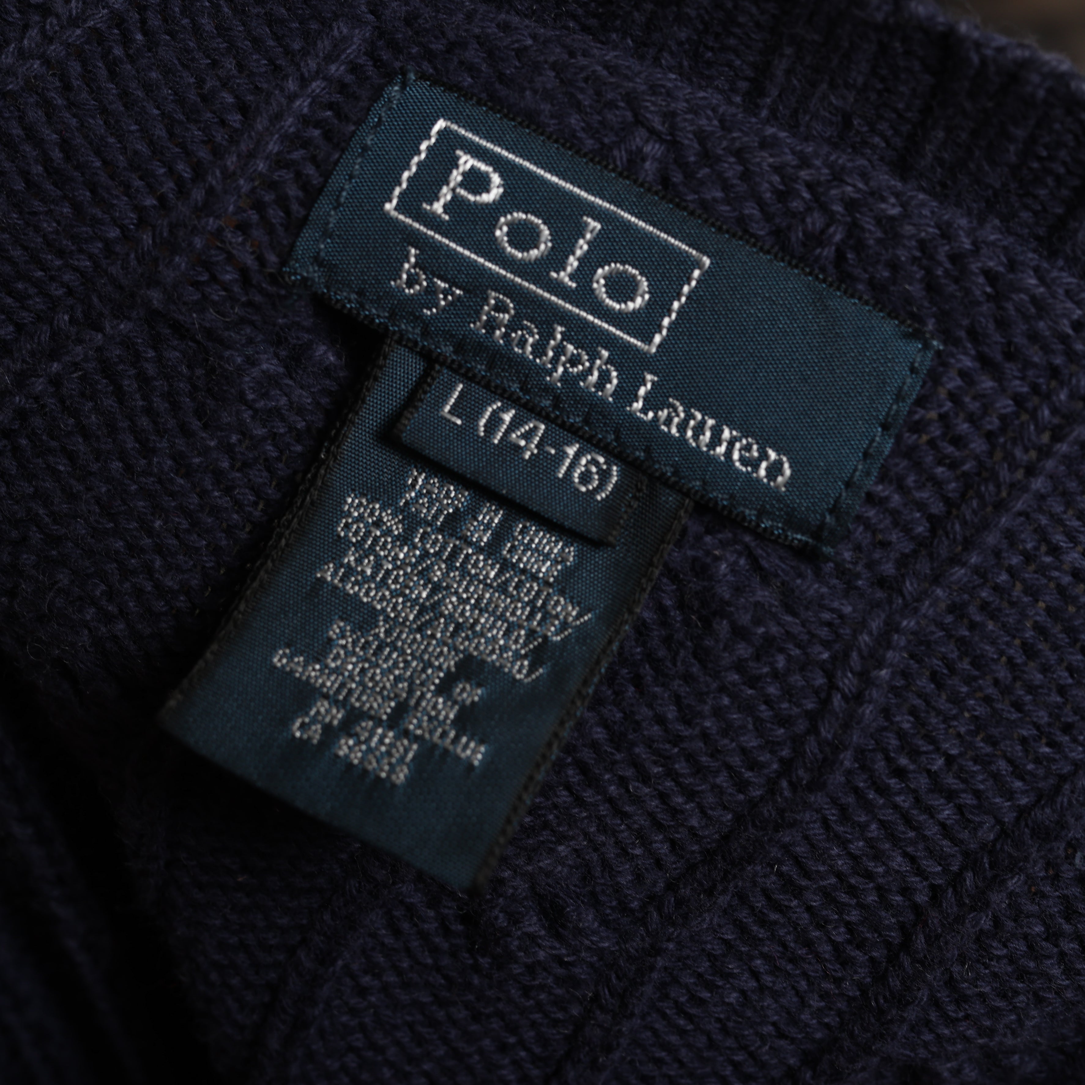 Vintage Polo Ralph Lauren Jumper S Navy Blue Cotton