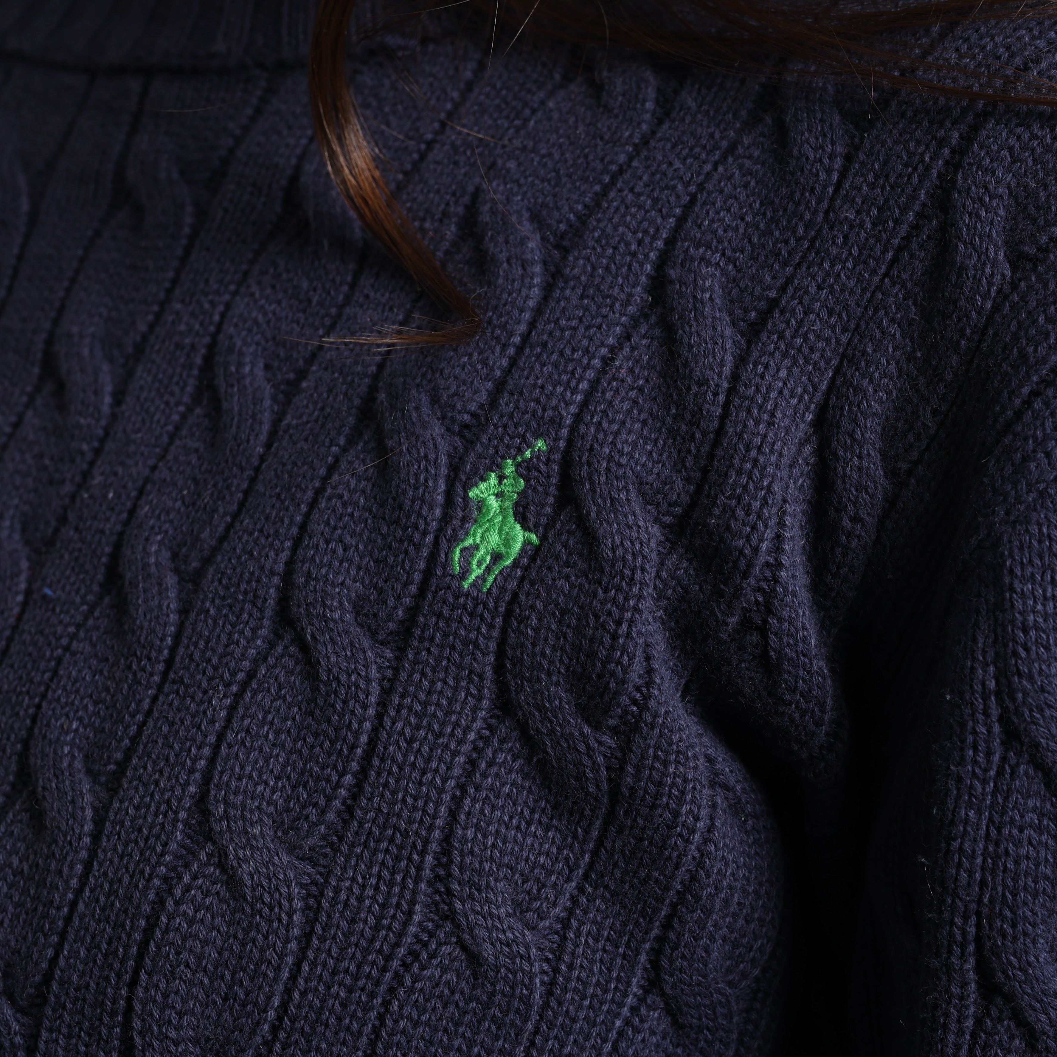 Vintage Polo Ralph Lauren Jumper S Navy Blue Cotton