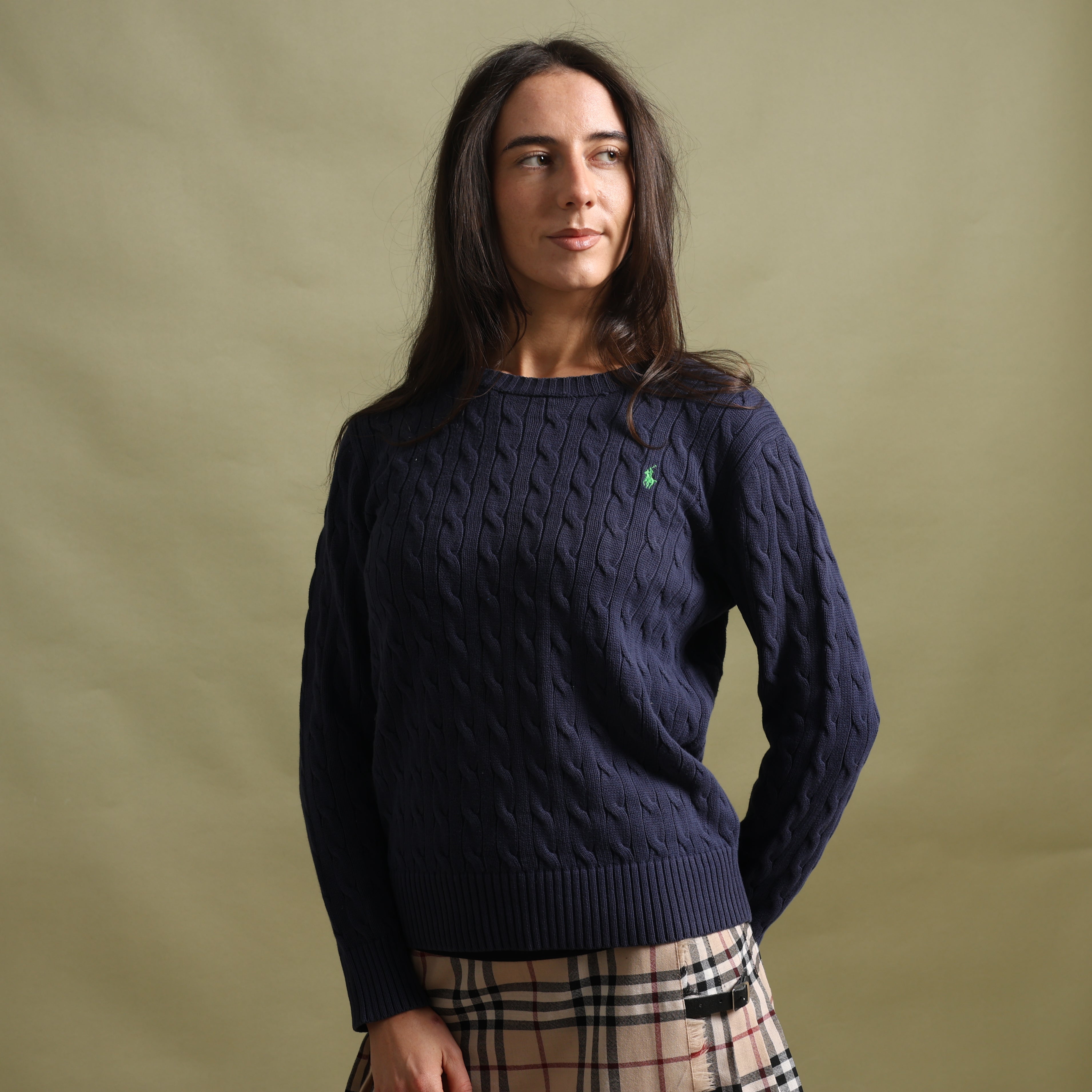 Vintage Polo Ralph Lauren Jumper S Navy Blue Cotton