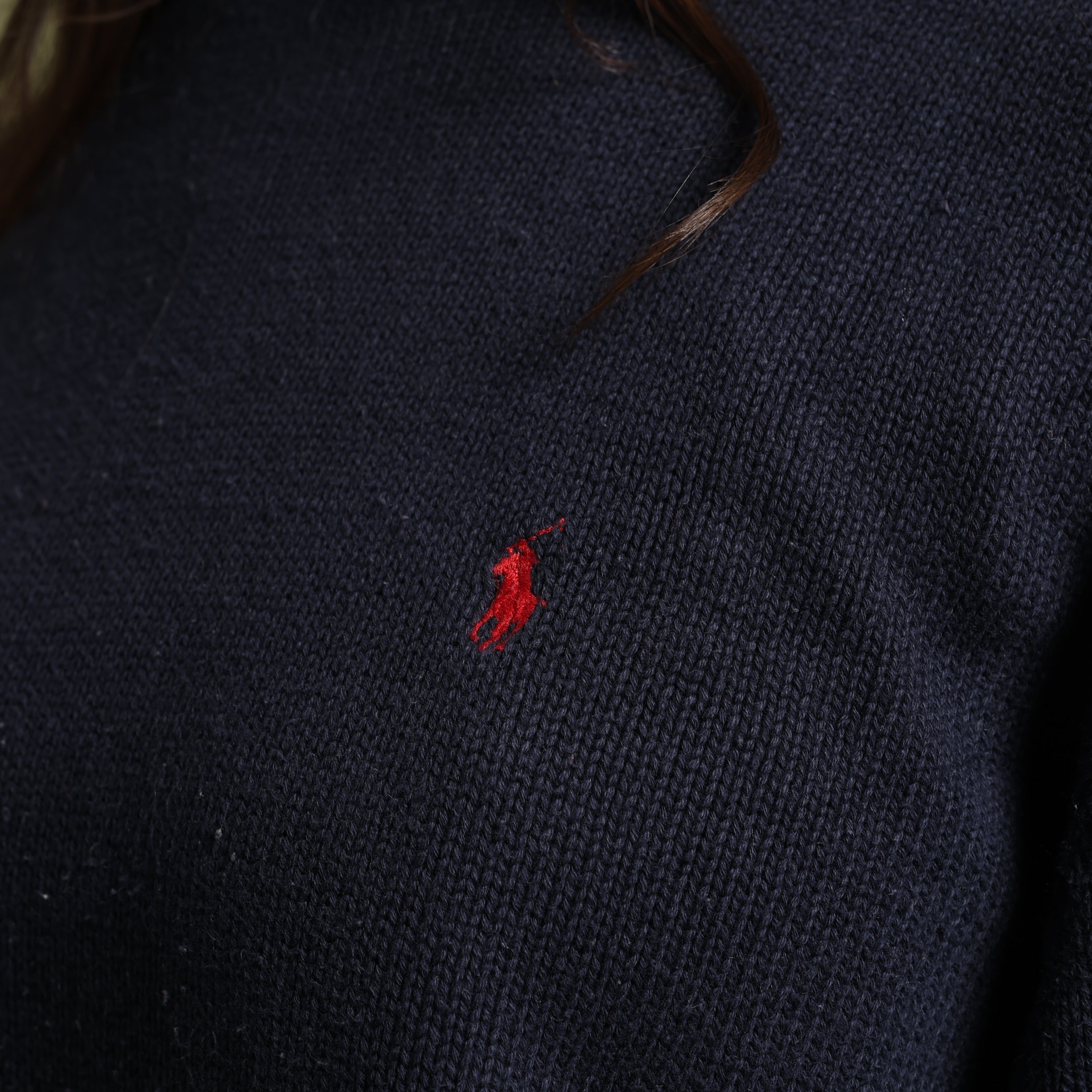 Vintage Polo Ralph Lauren Jumper L Navy Blue Cotton
