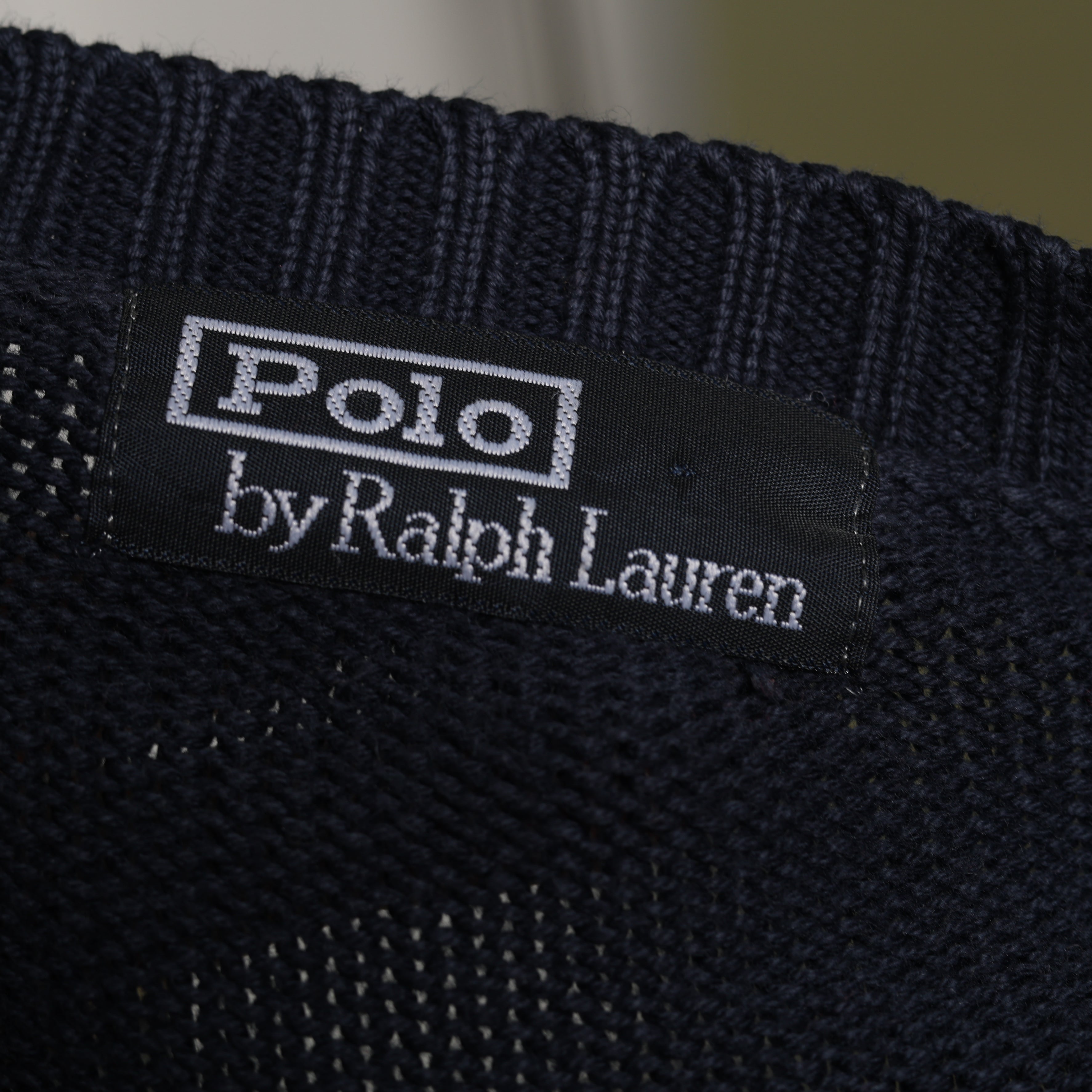 Vintage Polo Ralph Lauren Jumper L Navy Blue Cotton