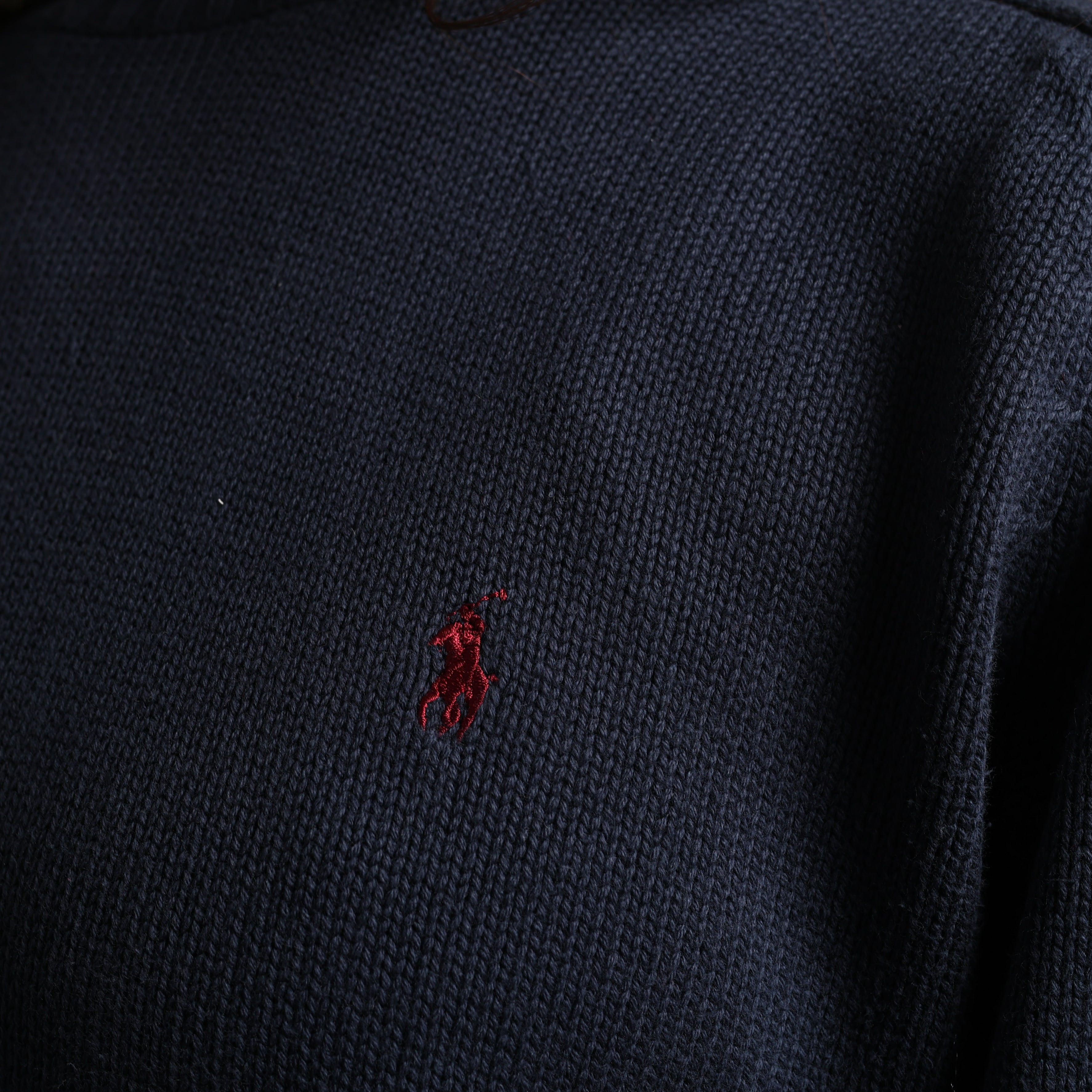 Vintage Polo Ralph Lauren Jumper L Navy Blue Cotton