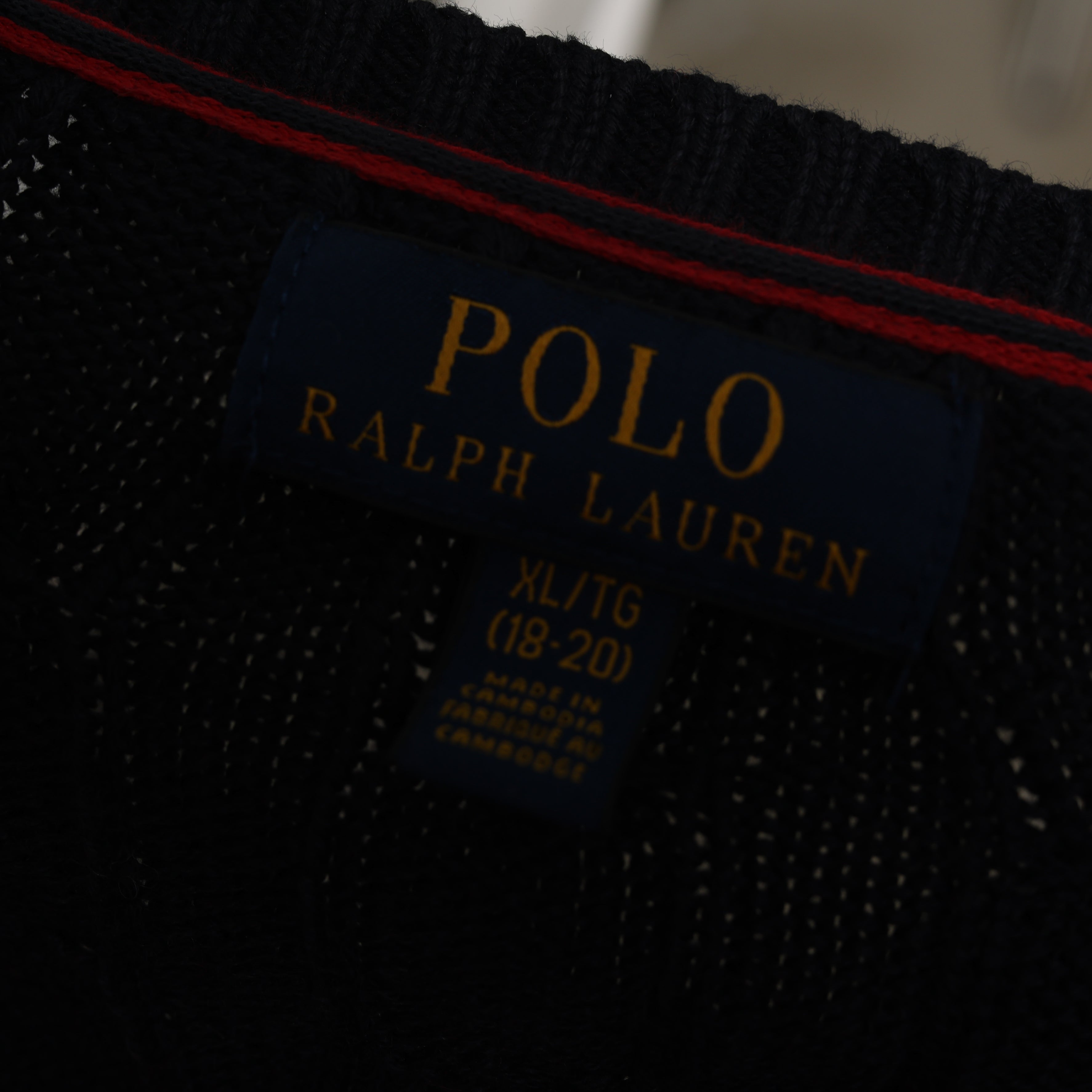 Vintage Polo Ralph Lauren Jumper XL Navy Blue Cotton