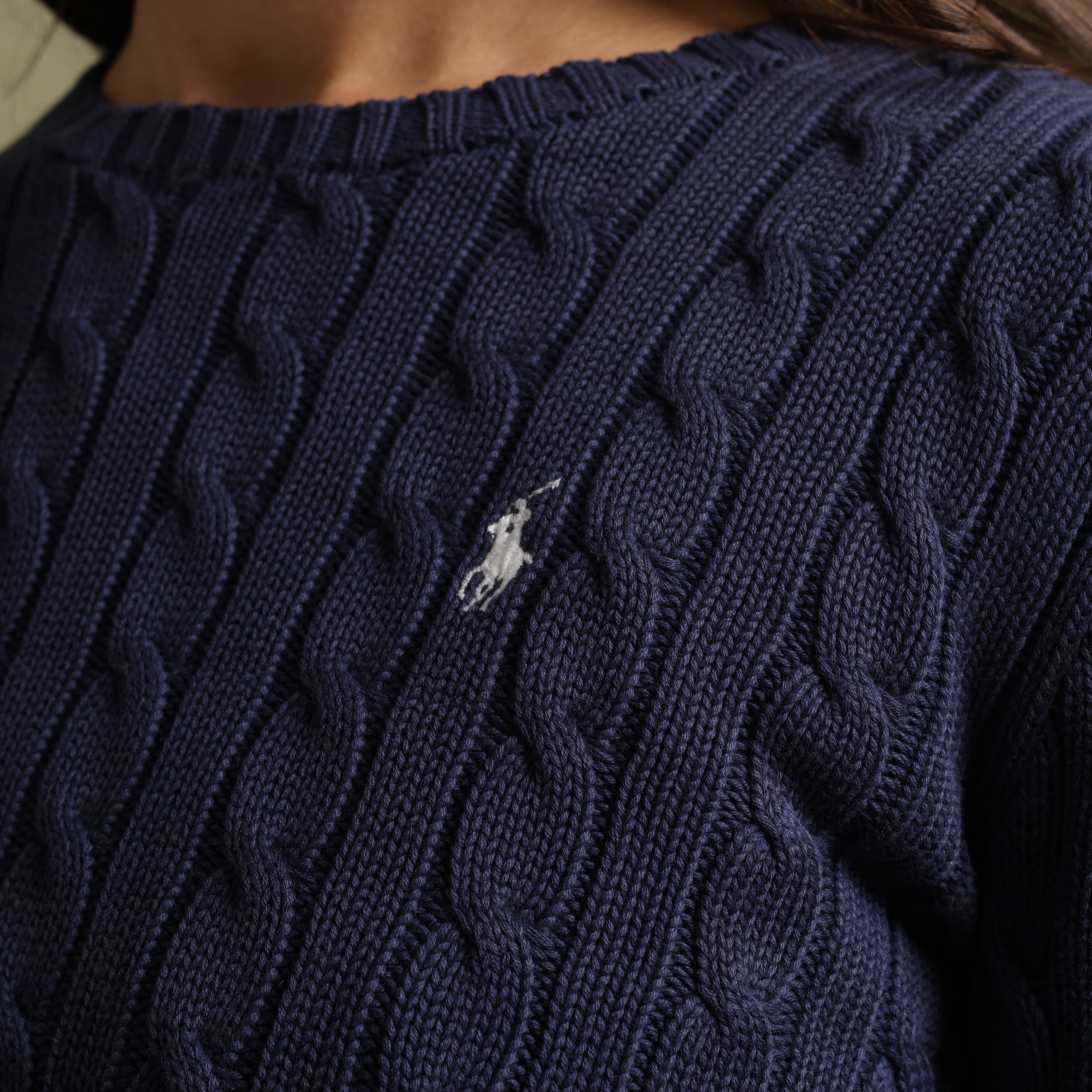 Vintage Polo Ralph Lauren Jumper M Navy Blue Cotton