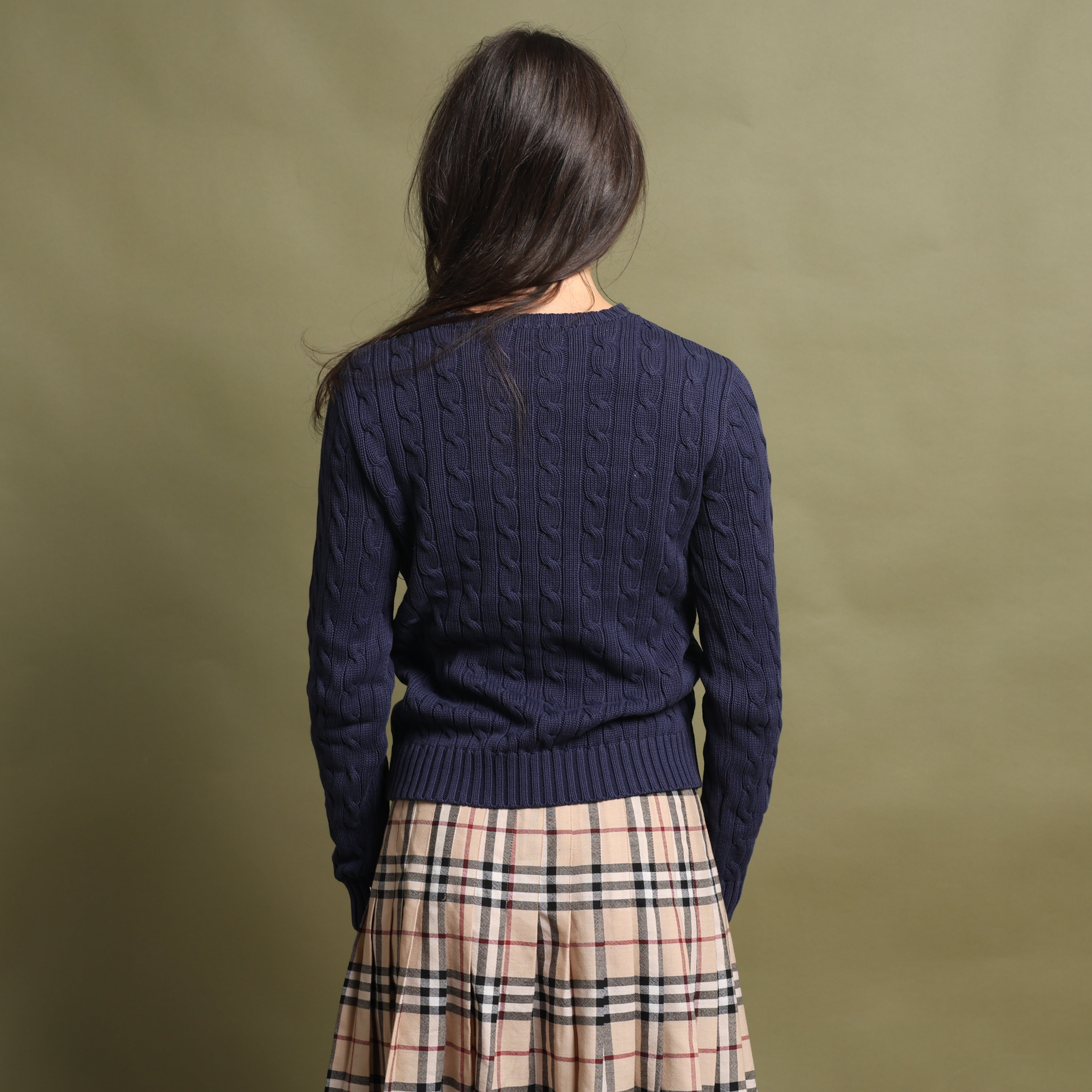 Vintage Polo Ralph Lauren Jumper M Navy Blue Cotton