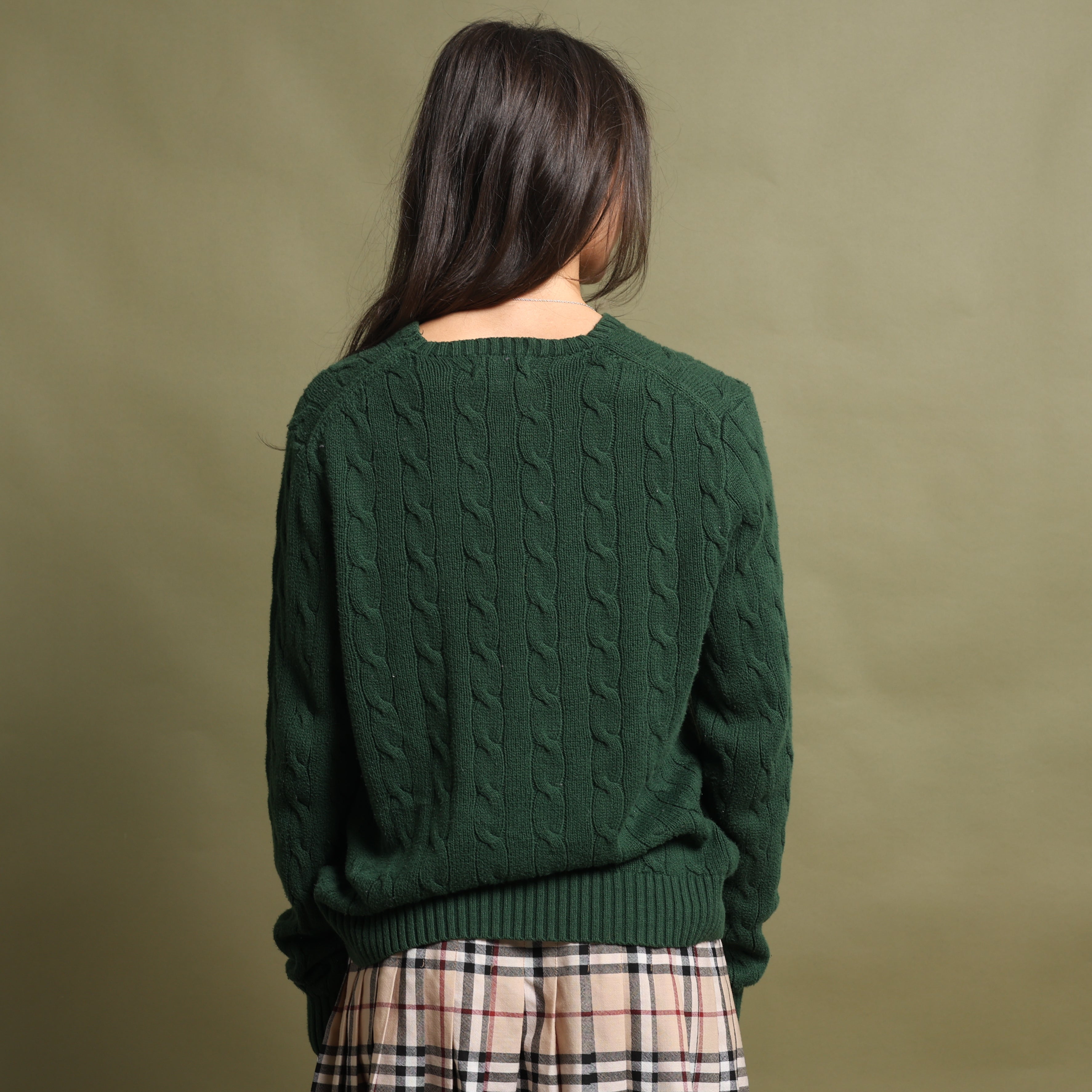 Vintage Polo Ralph Lauren Jumper M Green Cotton