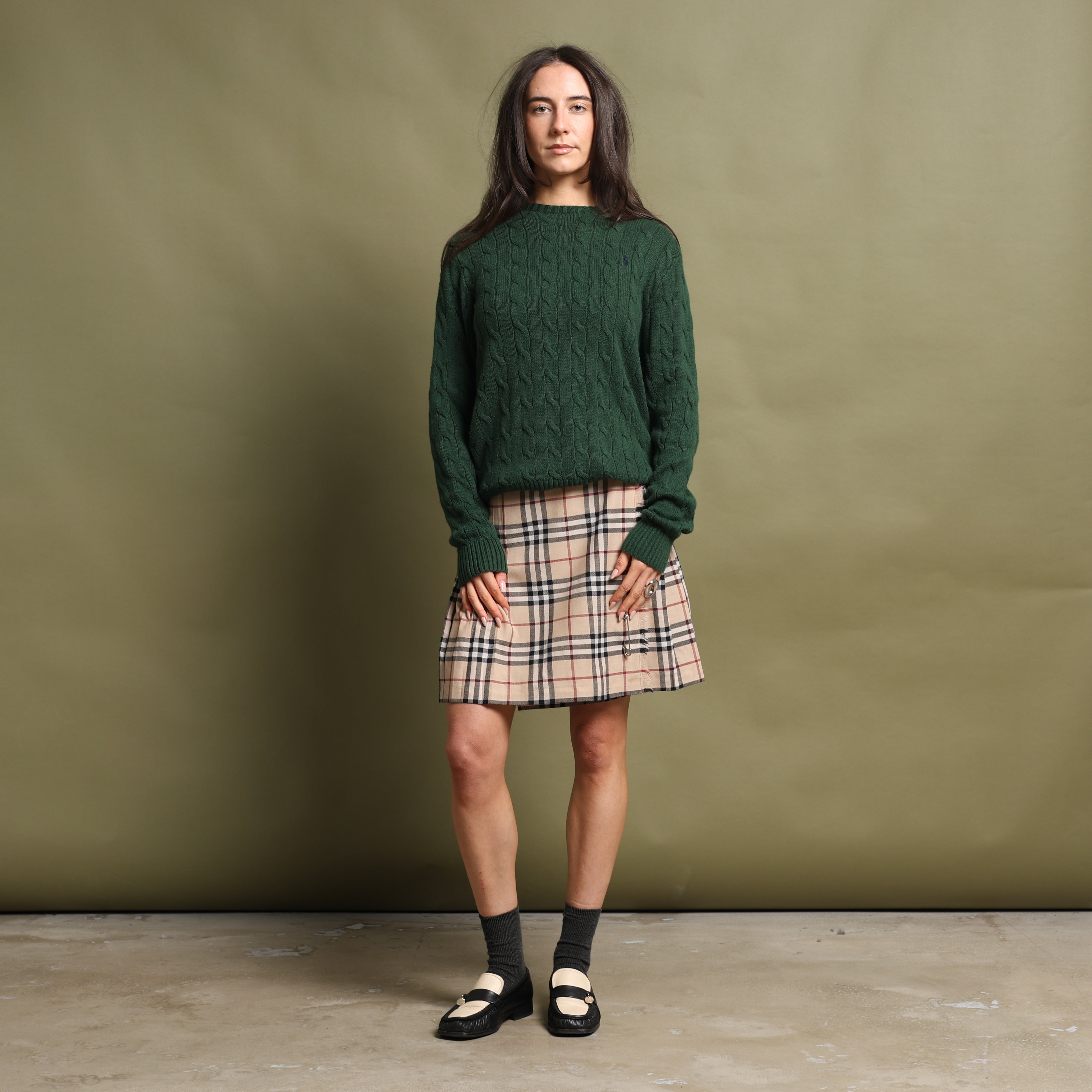 Vintage Polo Ralph Lauren Jumper M Green Cotton