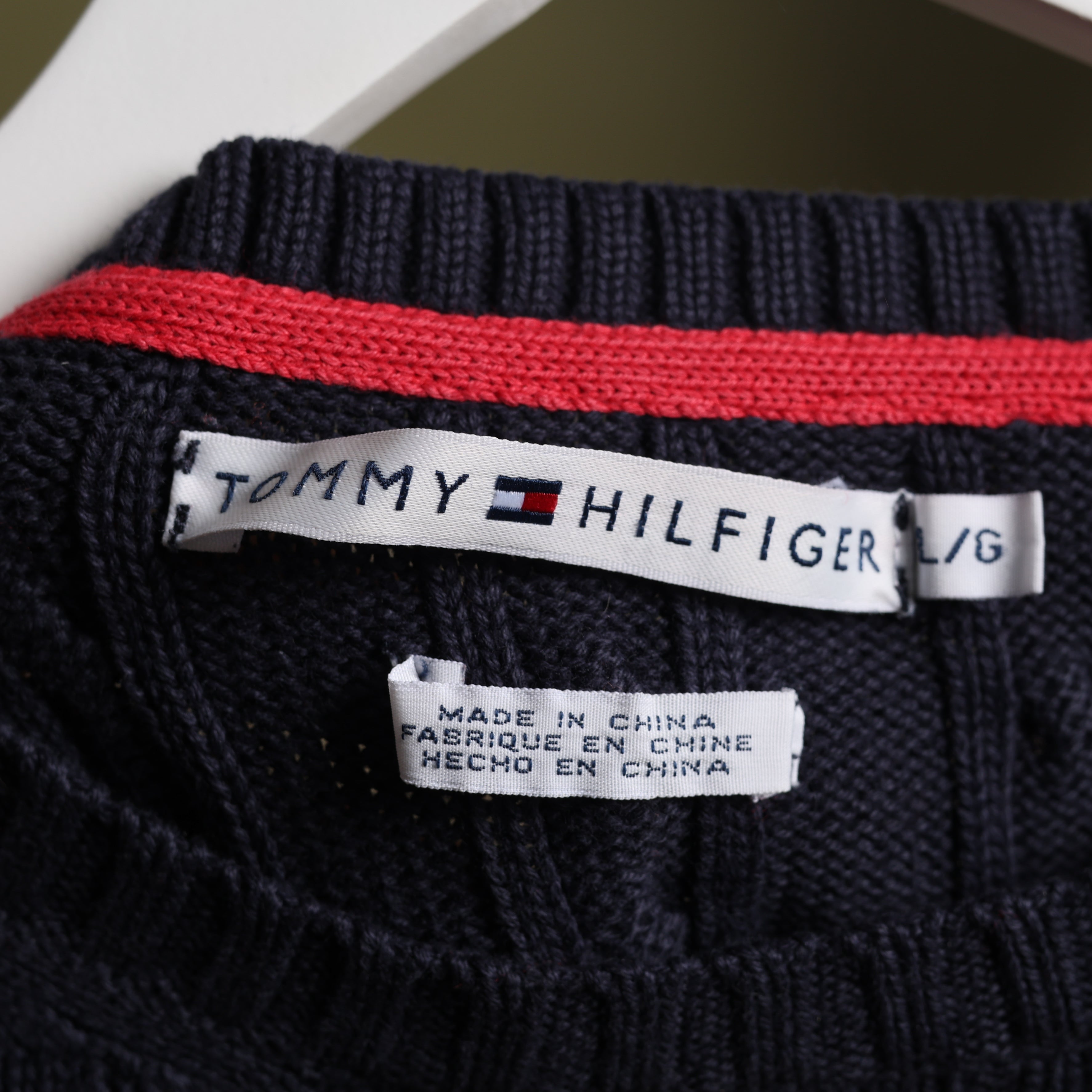 Vintage Polo Ralph Lauren Jumper L Navy Blue Cotton