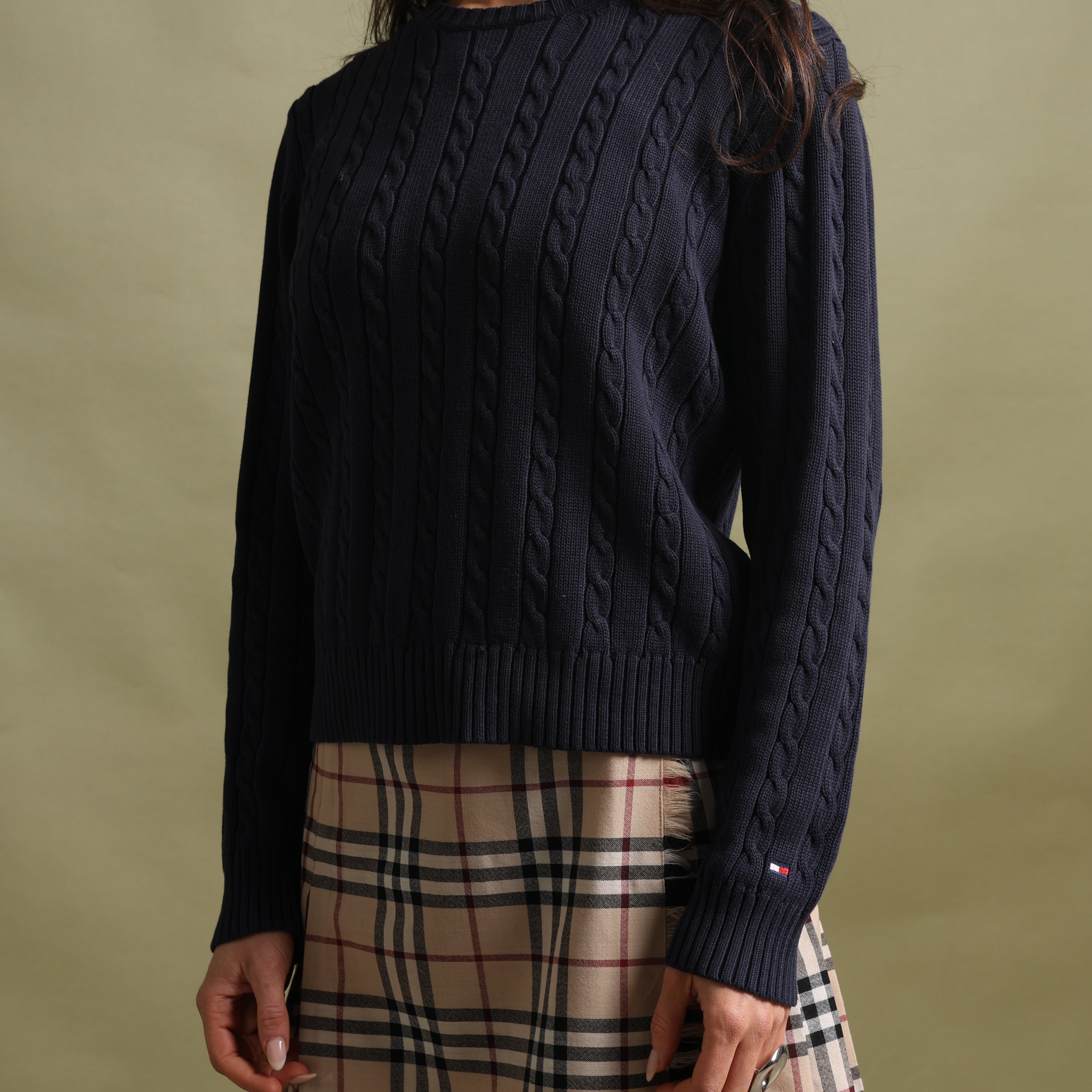 Vintage Polo Ralph Lauren Jumper L Navy Blue Cotton