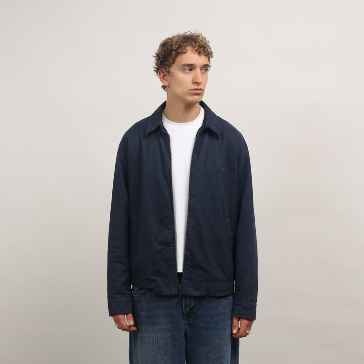 Thomas Burberry Harrington Jacket - XL Navy Blue Cotton