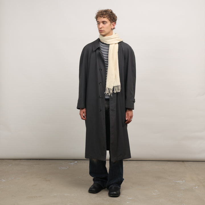 Christian Dior Trench Coat - Large Dark Grey Cotton