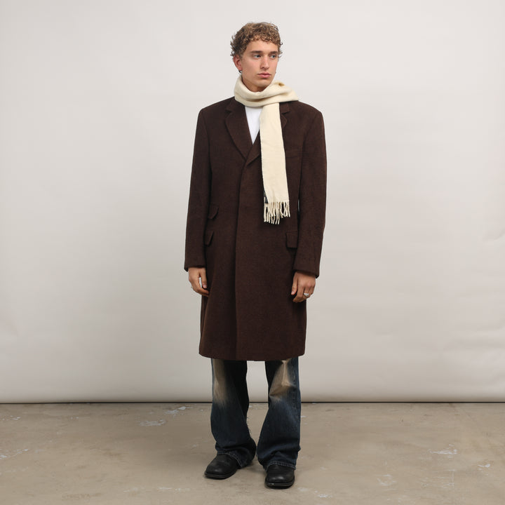 Paul Smith Overcoat - Medium Brown Wool
