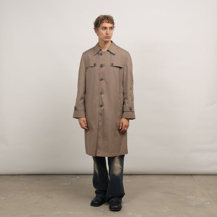 Christian Dior Trench Coat - Medium Grey Cotton