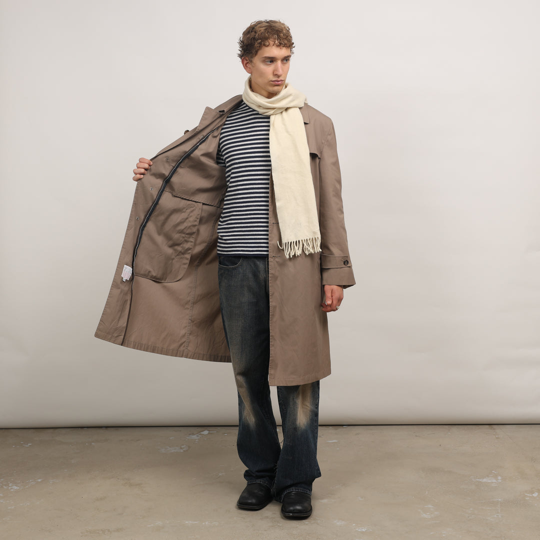 Christian Dior Trench Coat - Medium Grey Cotton