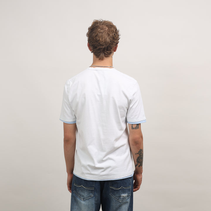 Yves Saint Laurent (YSL) T-Shirt - Medium White Cotton