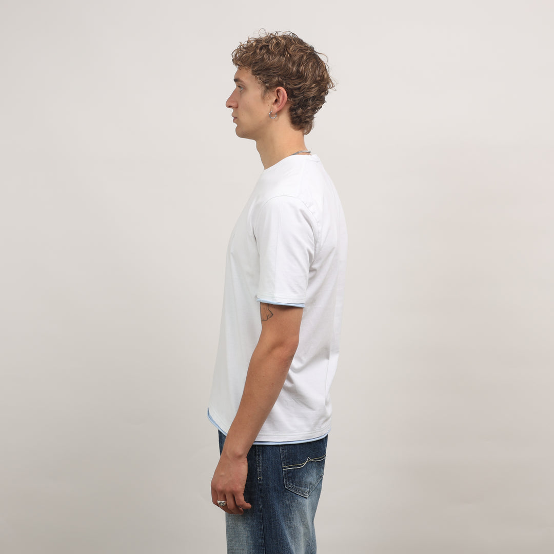 Yves Saint Laurent (YSL) T-Shirt - Medium White Cotton