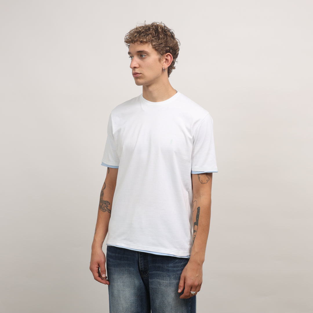 Yves Saint Laurent (YSL) T-Shirt - Medium White Cotton