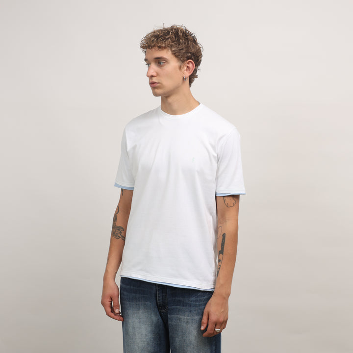 Yves Saint Laurent (YSL) T-Shirt - Medium White Cotton