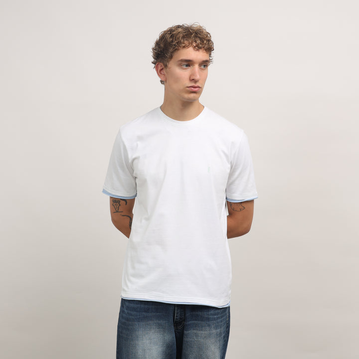 Yves Saint Laurent (YSL) T-Shirt - Medium White Cotton