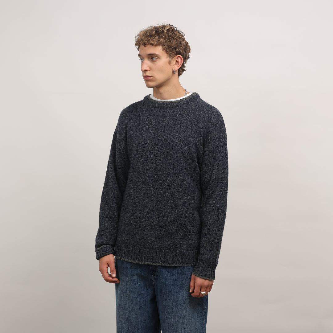 Woolrich Crewneck Jumper - Large Blue Wool Blend