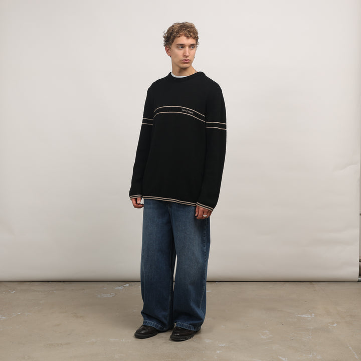 Giorgio Armani Crewneck Jumper - XL Black Wool Blend