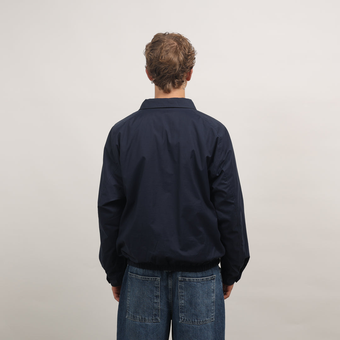Burberry's Harrington Jacket - XL Navy Blue Cotton Blend