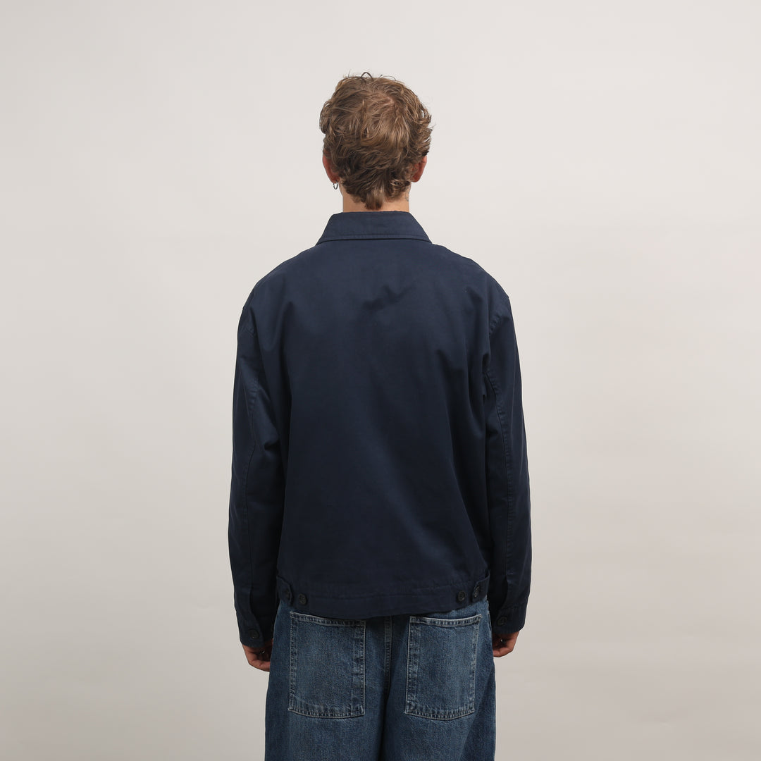 Thomas Burberry Harrington Jacket - XL Navy Blue Cotton