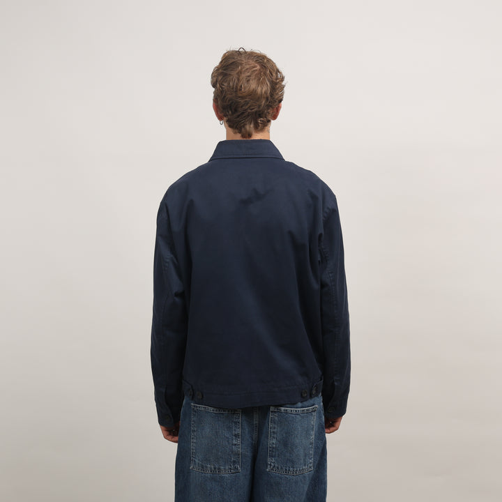 Thomas Burberry Harrington Jacket - XL Navy Blue Cotton