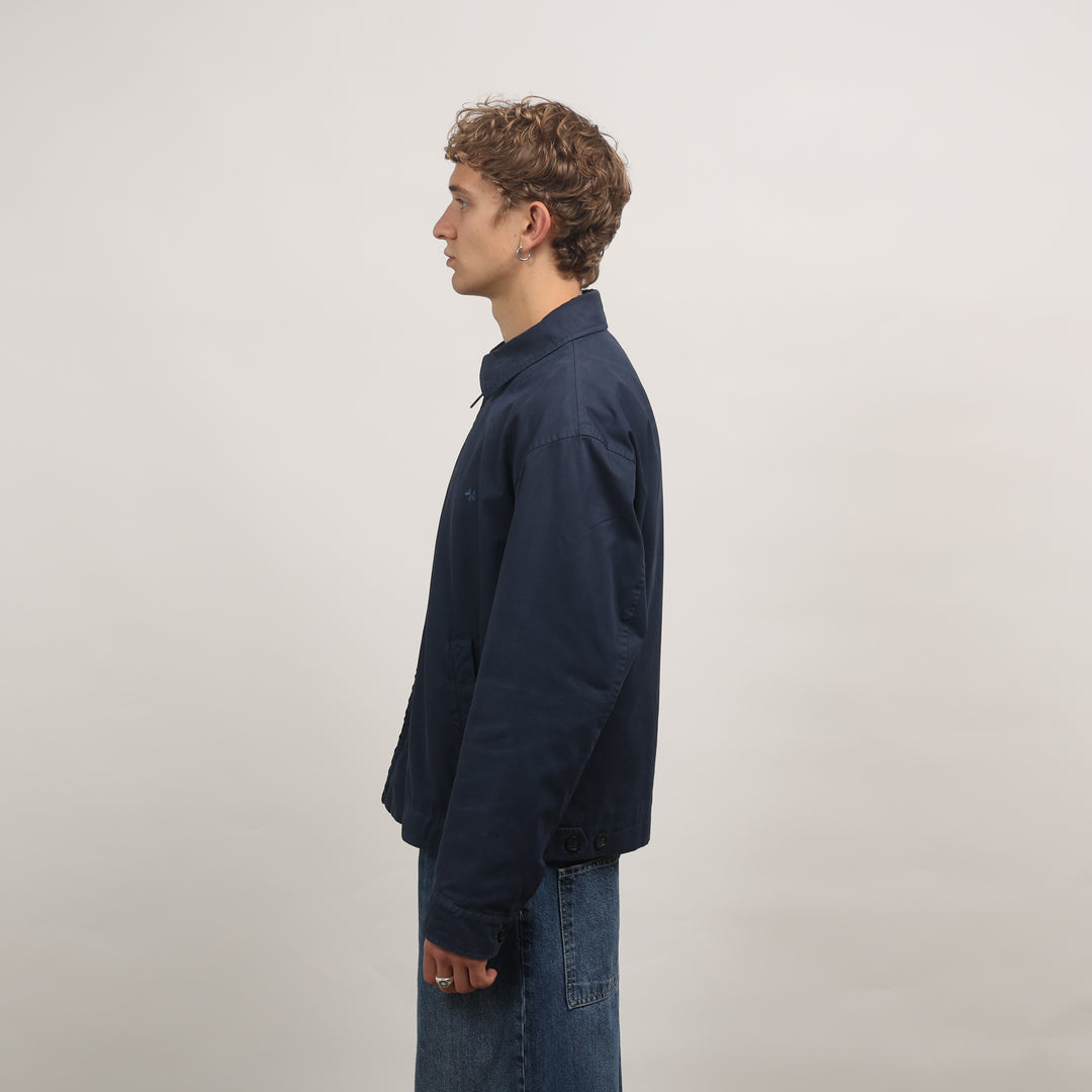 Thomas Burberry Harrington Jacket - XL Navy Blue Cotton