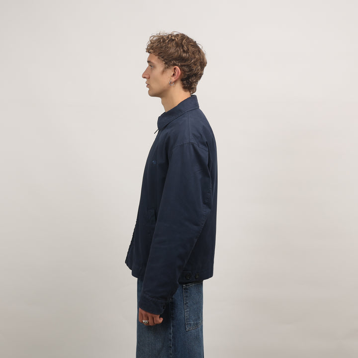 Thomas Burberry Harrington Jacket - XL Navy Blue Cotton