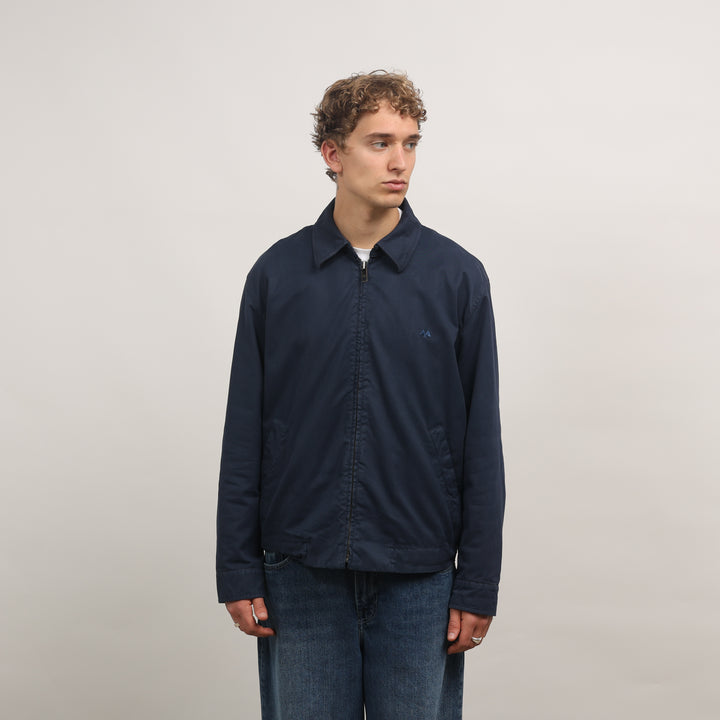 Thomas Burberry Harrington Jacket - XL Navy Blue Cotton