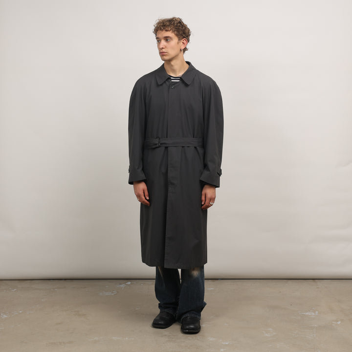 Christian Dior Trench Coat - Large Dark Grey Cotton