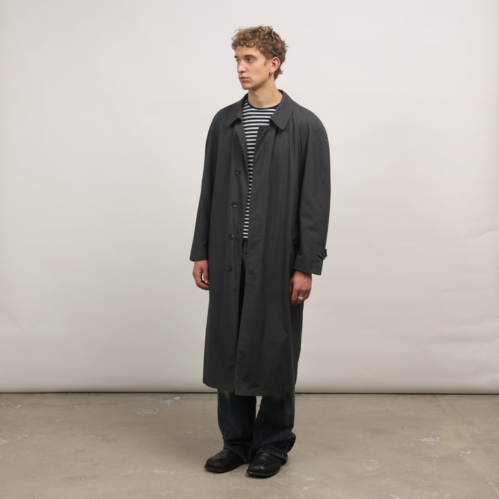 Christian Dior Trench Coat - Large Dark Grey Cotton