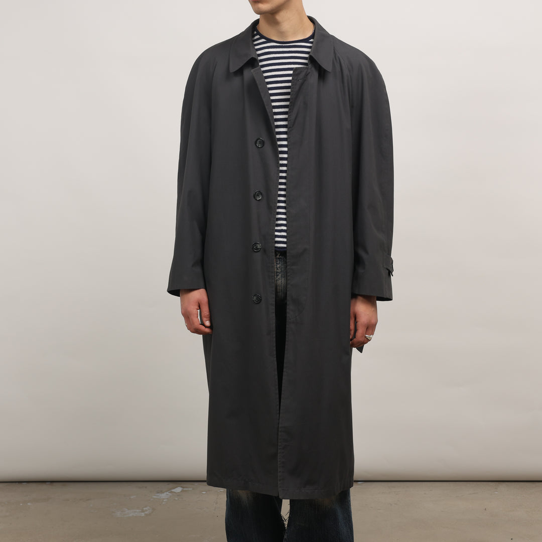 Christian Dior Trench Coat - Large Dark Grey Cotton