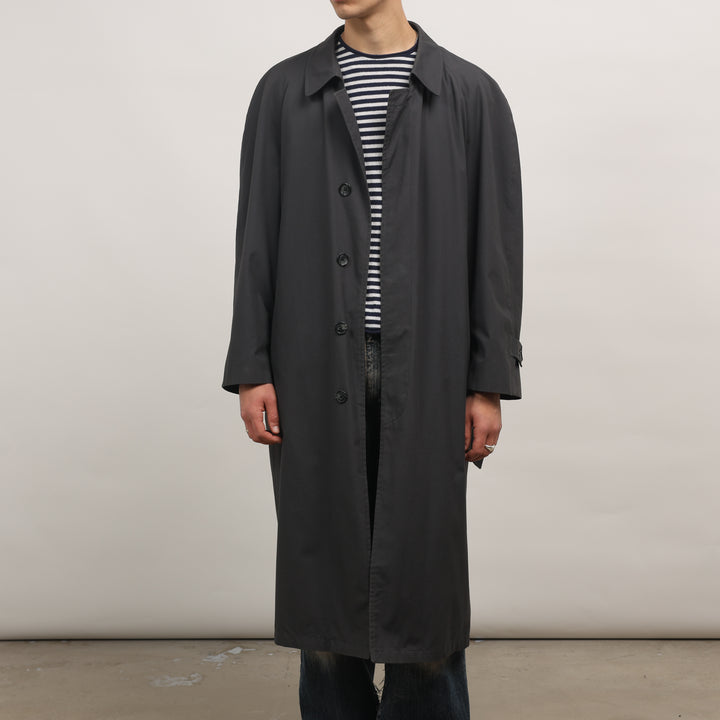 Christian Dior Trench Coat - Large Dark Grey Cotton