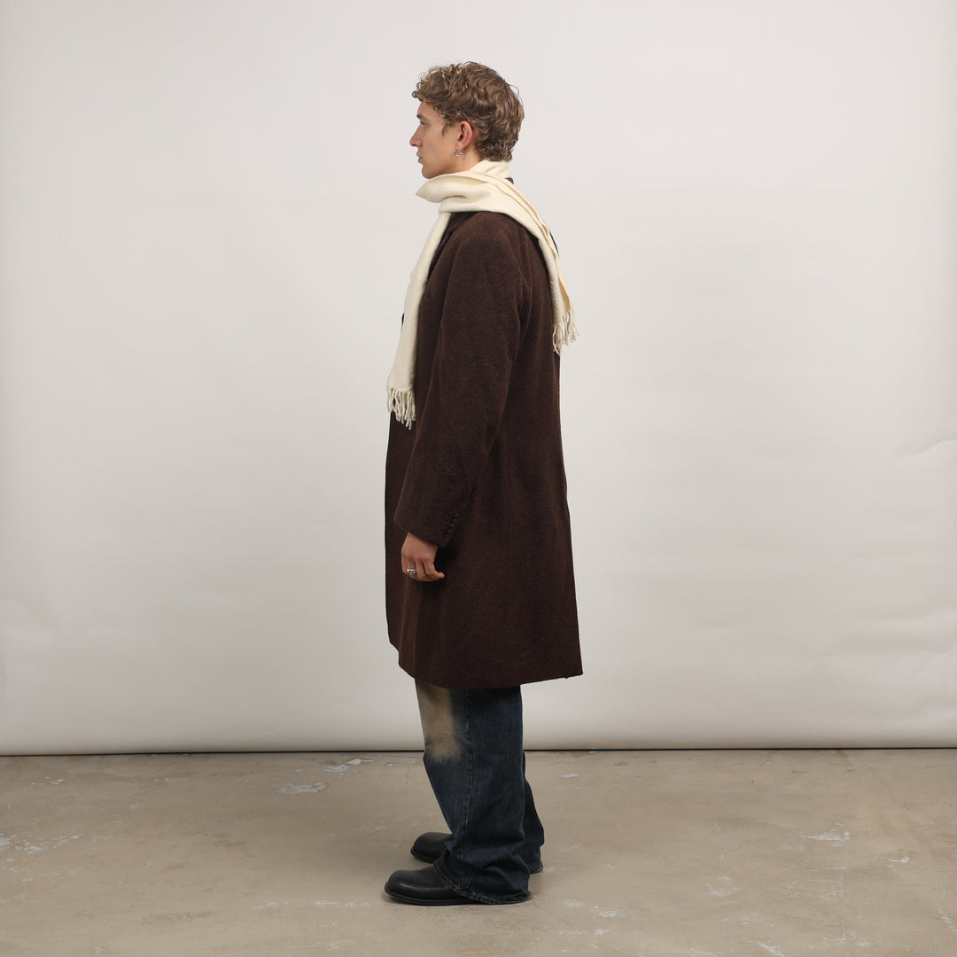 Paul Smith Overcoat - Medium Brown Wool