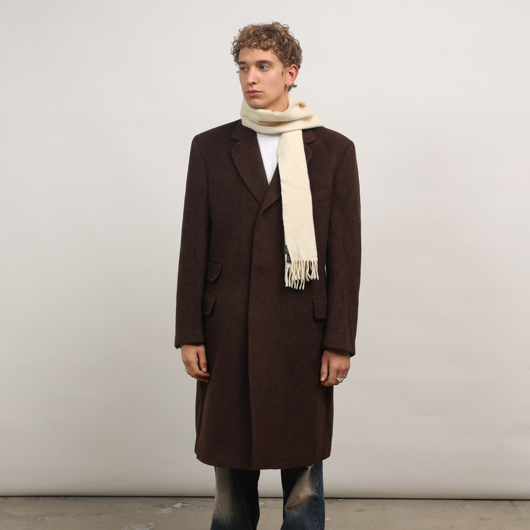 Paul Smith Overcoat - Medium Brown Wool