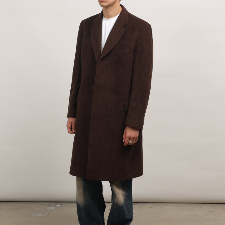 Paul Smith Overcoat - Medium Brown Wool