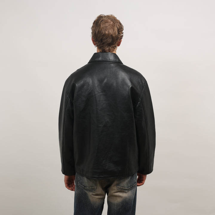 Alta Moda Leather Bomber Jacket - Large Black Leather