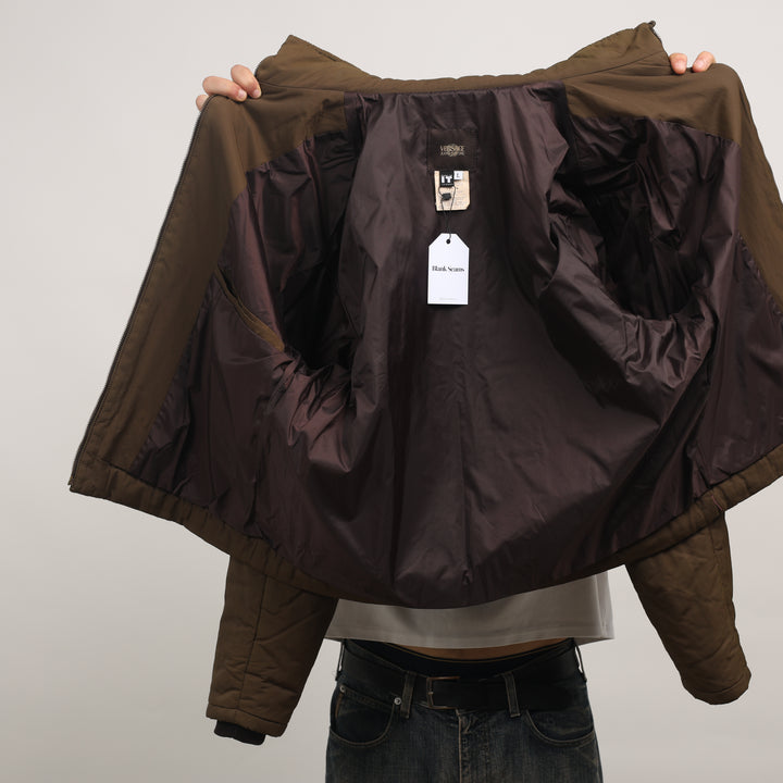 Versace Bomber Jacket - Large Brown Polyester