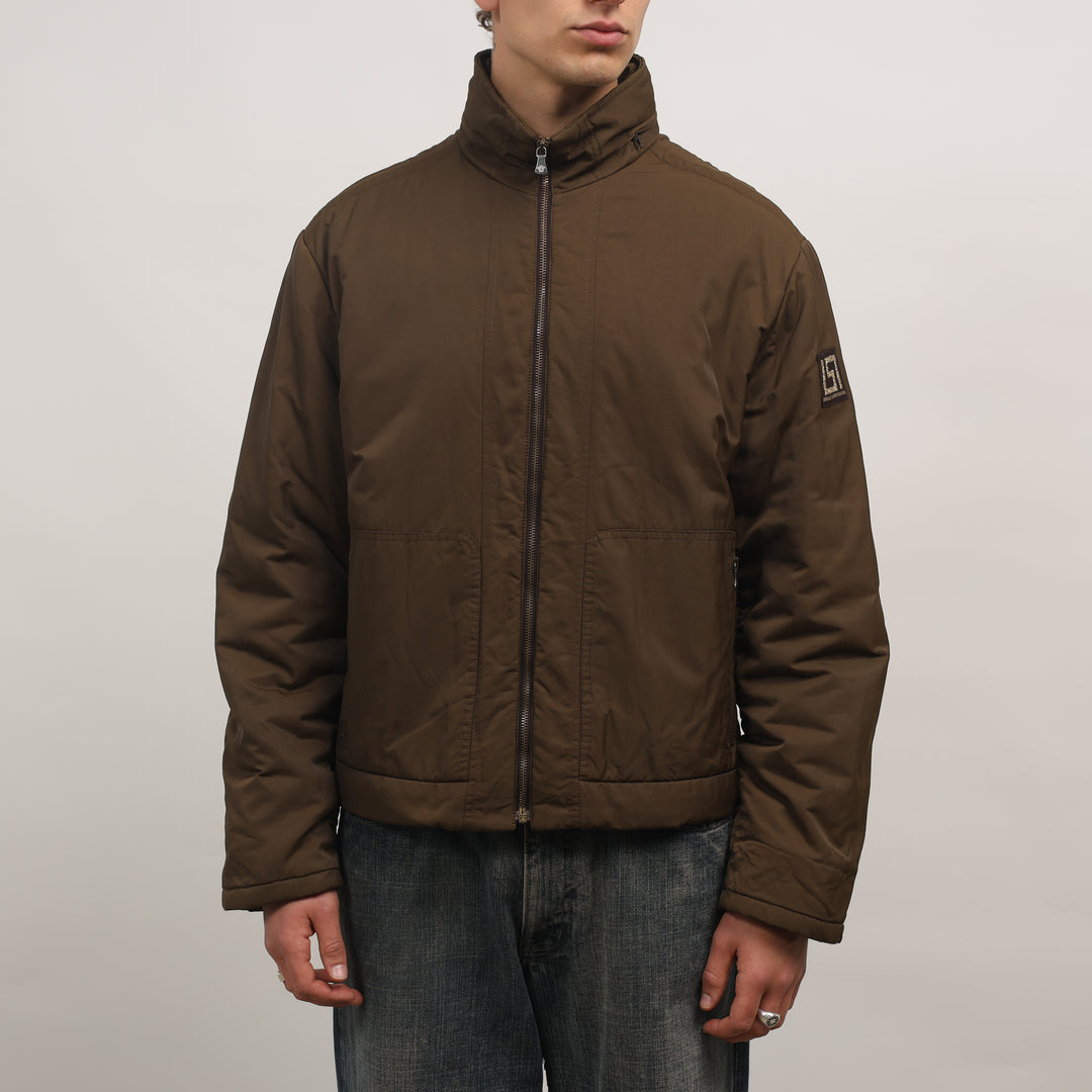 Versace Bomber Jacket - Large Brown Polyester