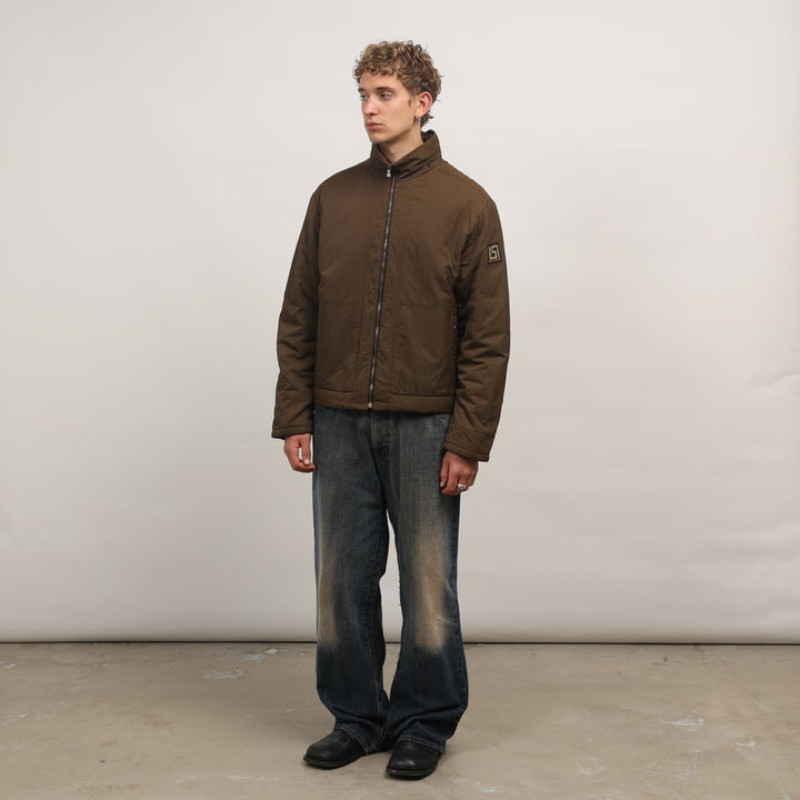 Versace Bomber Jacket - Large Brown Polyester