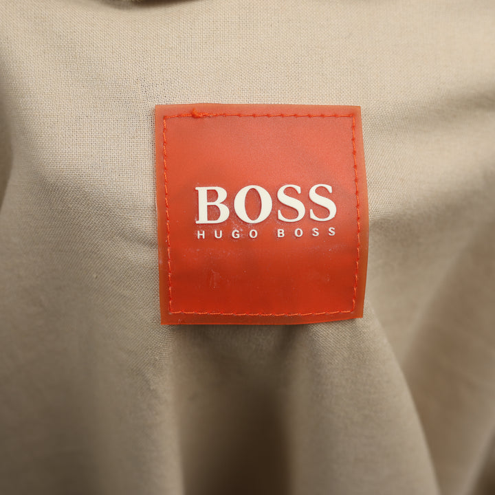 Hugo Boss Harrington Jacket - Large Beige Cotton Blend