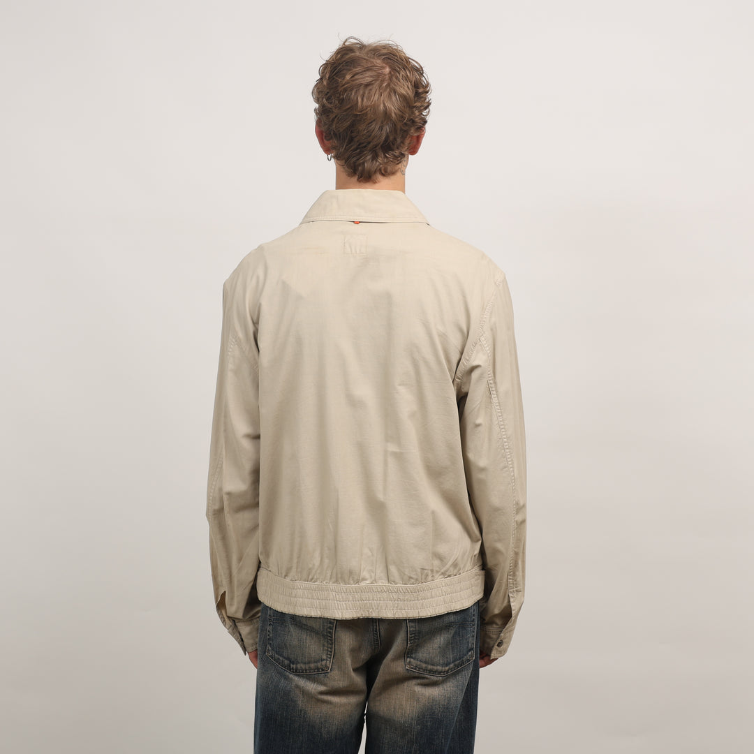 Hugo Boss Harrington Jacket - Large Beige Cotton Blend