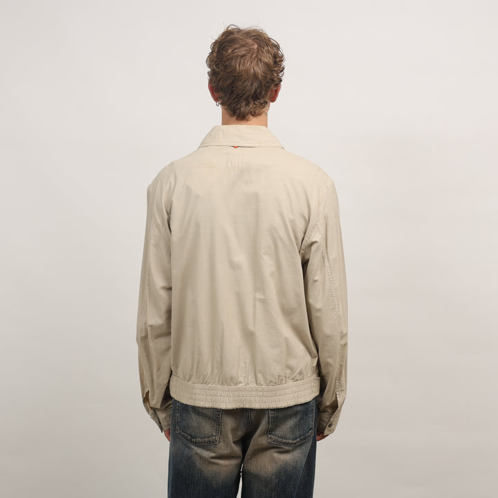 Hugo Boss Harrington Jacket - Large Beige Cotton Blend