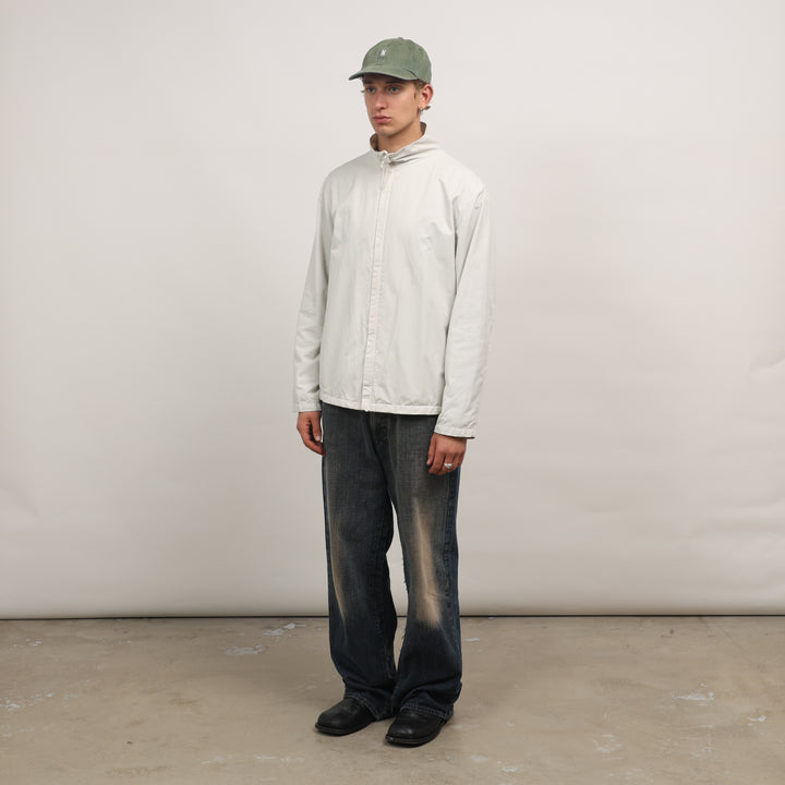 CP Company Harrington Jacket - Large Cream Cotton Blend