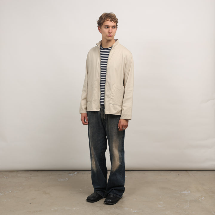 Marithe Francois Girbaud Harrington Jacket - Medium Beige Cotton