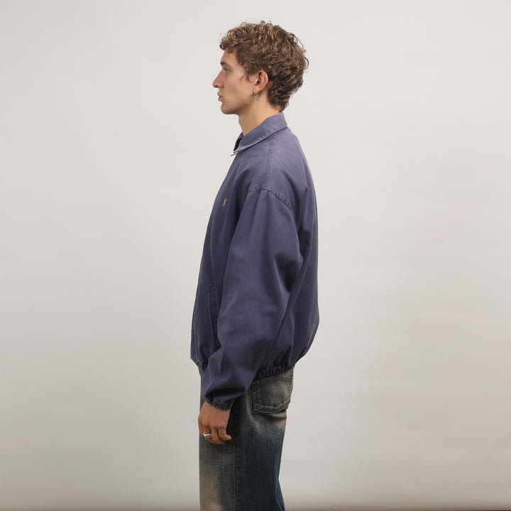 Yves Saint Laurent (YSL) Harrington Jacket - Large Navy Blue Cotton