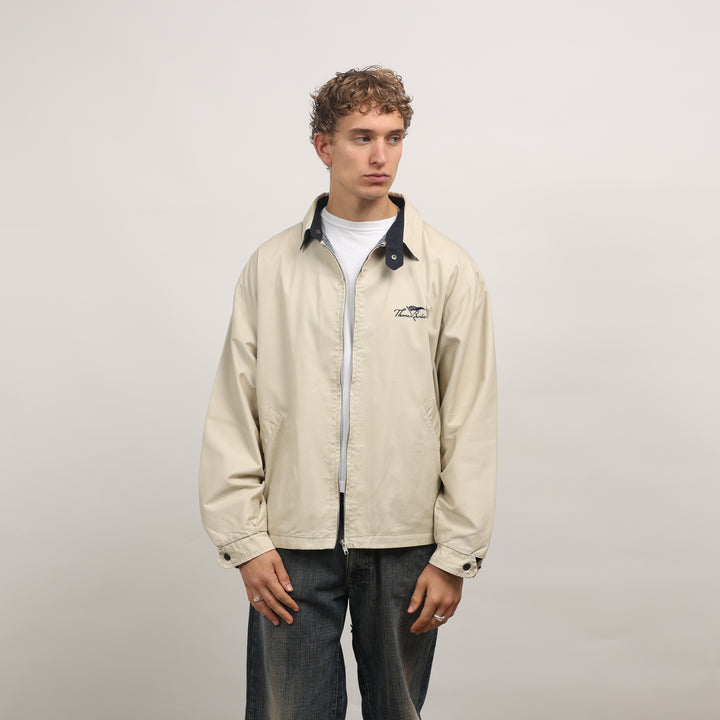 Thomas Burberry Harrington Jacket - XL Cream Cotton