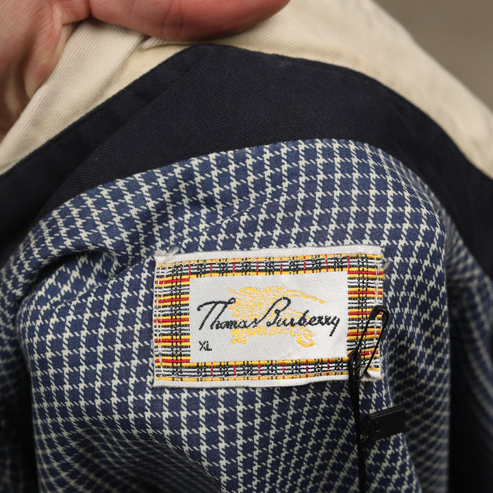 Thomas Burberry Harrington Jacket - XL Cream Cotton